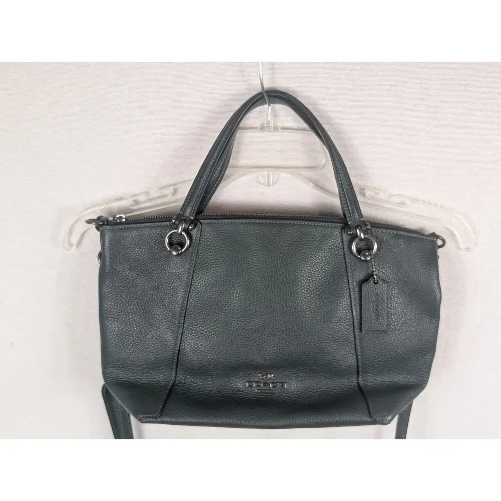 Coach Kacey Satchel Crossbody/Shoulder Bag Green Pebble Leather No. H2132-C6229
